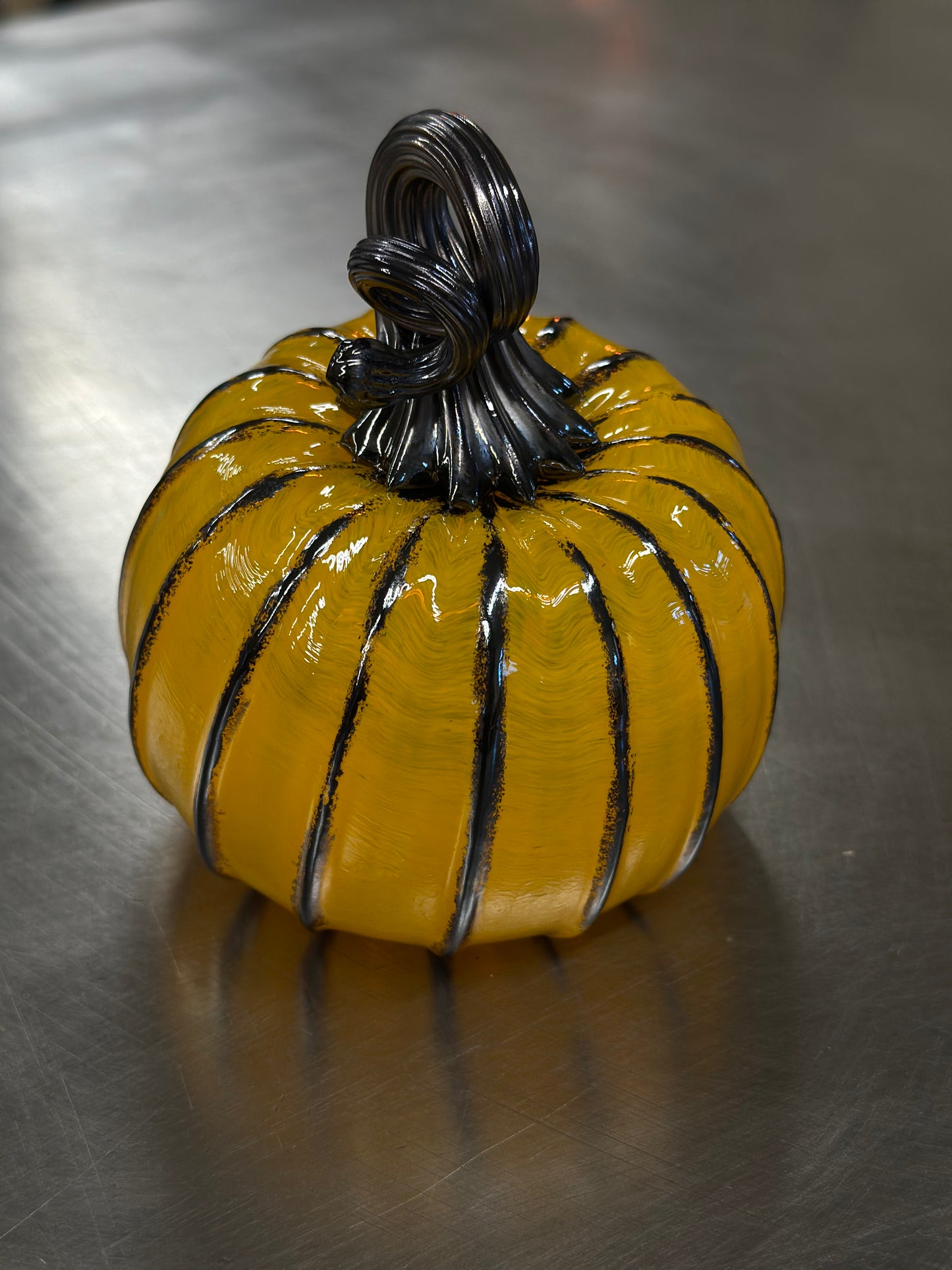 116 Light Orange glass pumpkin.